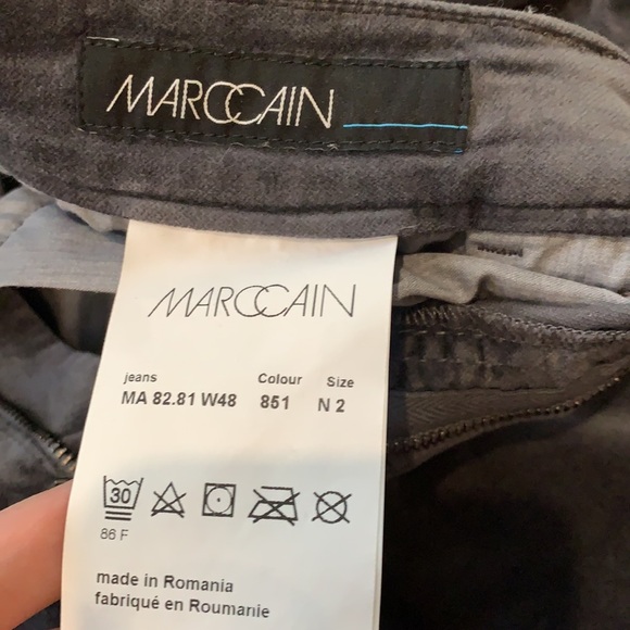 Marccain slim grey velvet pants - Picture 3 of 5